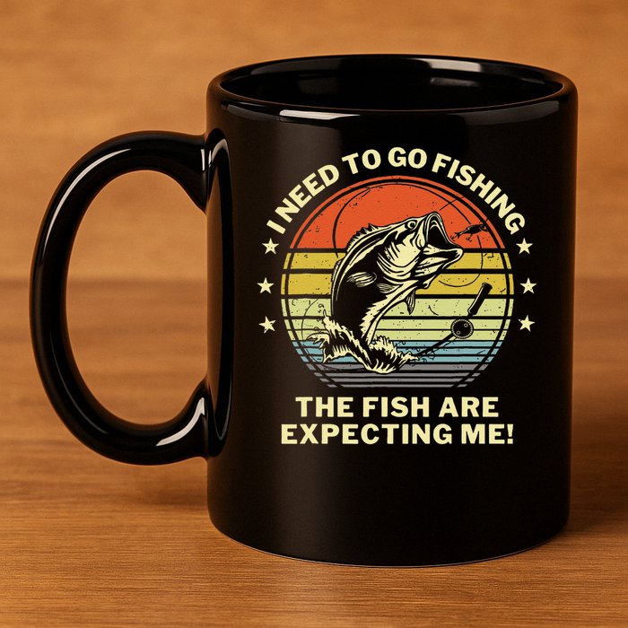 Fishing- Funny Angler Fisherman Humor Funny Dad Joke 11oz C Handle Ceramic Mug