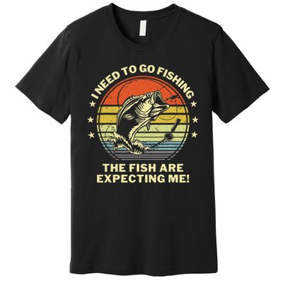 Fishing- Funny Angler Fisherman Humor Funny Dad Joke Premium T-Shirt