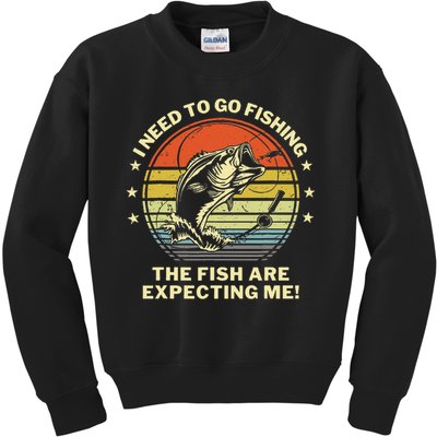 Fishing- Funny Angler Fisherman Humor Funny Dad Joke Kids Sweatshirt