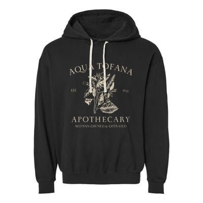 Funny Feminist Aqua Tofana Apothecary Vintage Design Garment-Dyed Fleece Hoodie