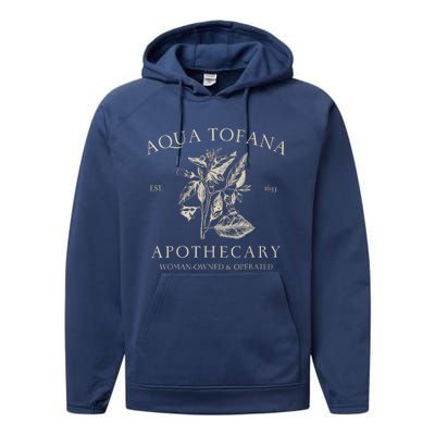 Funny Feminist Aqua Tofana Apothecary Vintage Design Performance Fleece Hoodie