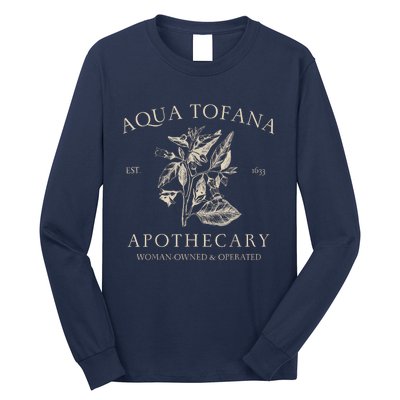 Funny Feminist Aqua Tofana Apothecary Vintage Design Long Sleeve Shirt