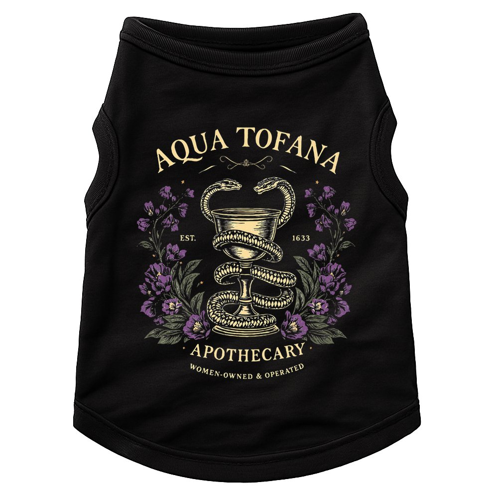 Funny Feminist Aqua Tofana Apothecary Doggie Tank