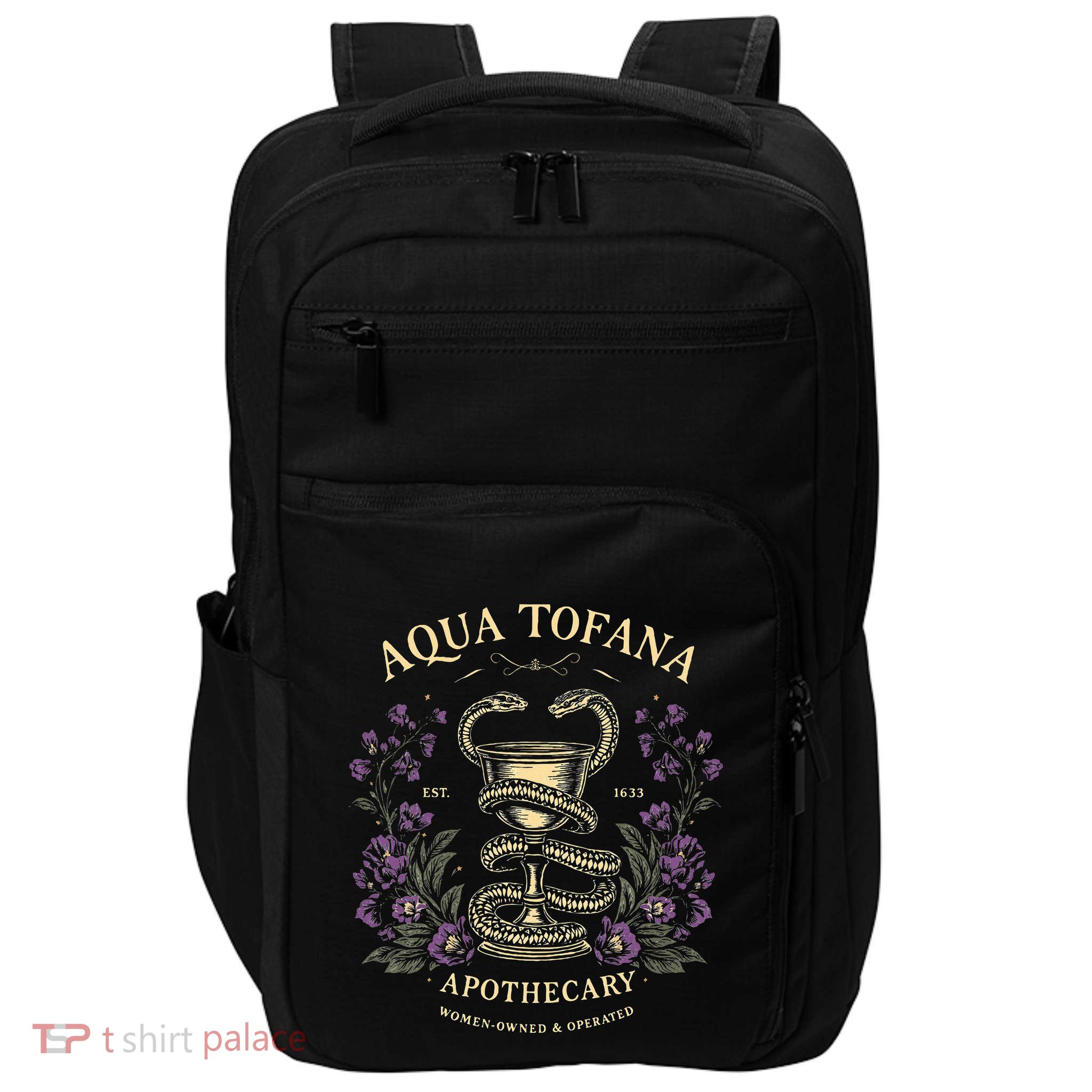 Funny Feminist Aqua Tofana Apothecary Impact Tech Backpack