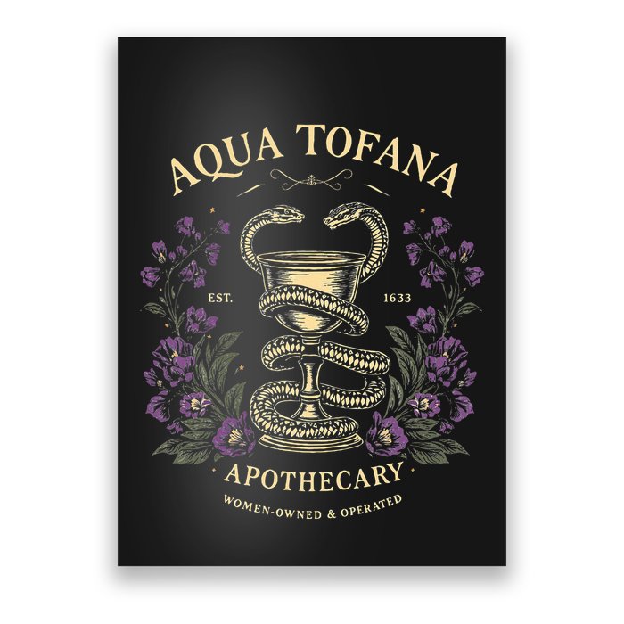 Funny Feminist Aqua Tofana Apothecary Poster