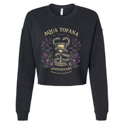 Funny Feminist Aqua Tofana Apothecary Cropped Pullover Crew