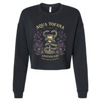 Funny Feminist Aqua Tofana Apothecary Cropped Pullover Crew