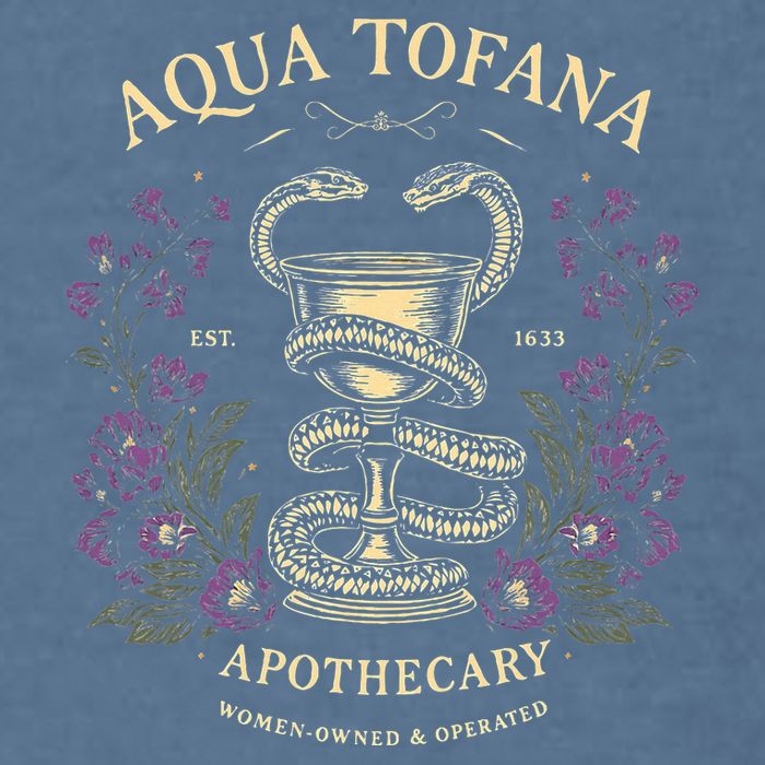 Funny Feminist Aqua Tofana Apothecary Garment-Dyed Sweatshirt