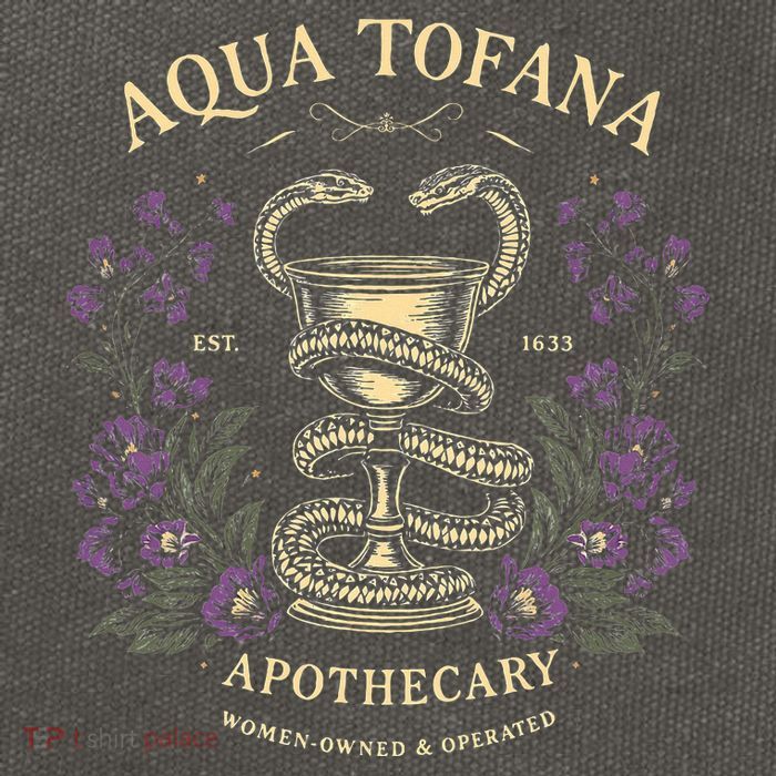 Funny Feminist Aqua Tofana Apothecary Cotton Canvas Backpack
