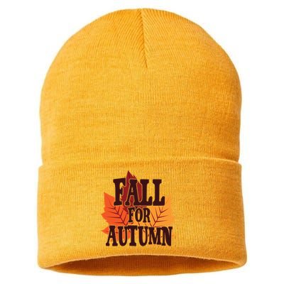 Fall For Autumn Nature Leaves Sustainable Knit Beanie