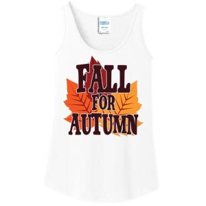 Fall For Autumn Nature Leaves Ladies Essential Tank