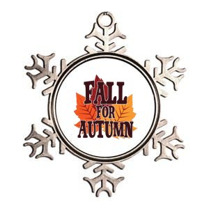 Fall For Autumn Nature Leaves Metallic Star Ornament