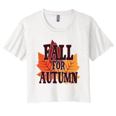 Fall For Autumn Nature Leaves Crop Top