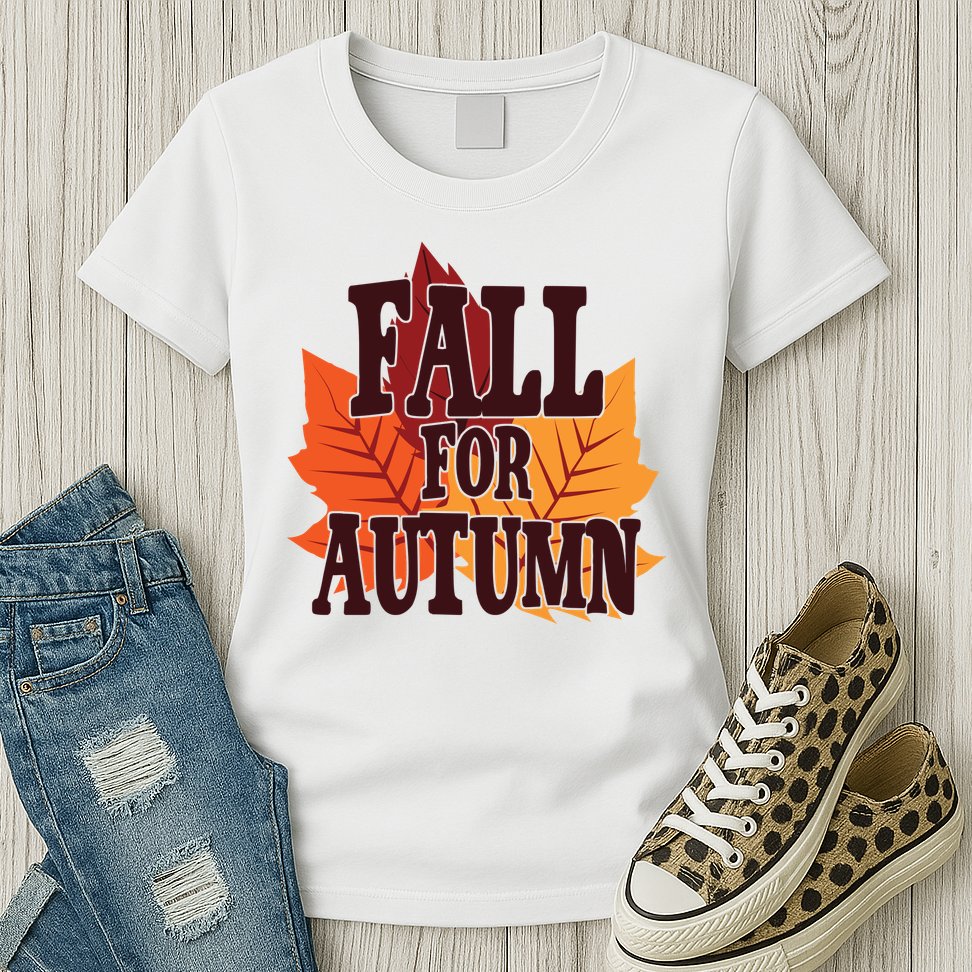 Fall For Autumn Nature Leaves Womens T-Shirt