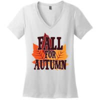Fall For Autumn Nature Leaves Women's V-Neck T-Shirt