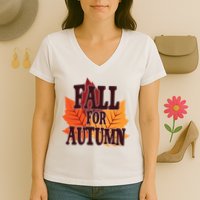 Fall For Autumn Nature Leaves Women's V-Neck T-Shirt