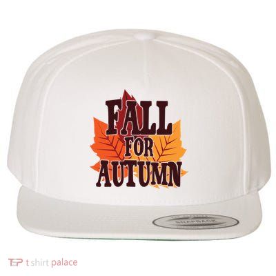 Fall For Autumn Nature Leaves Wool Snapback Cap