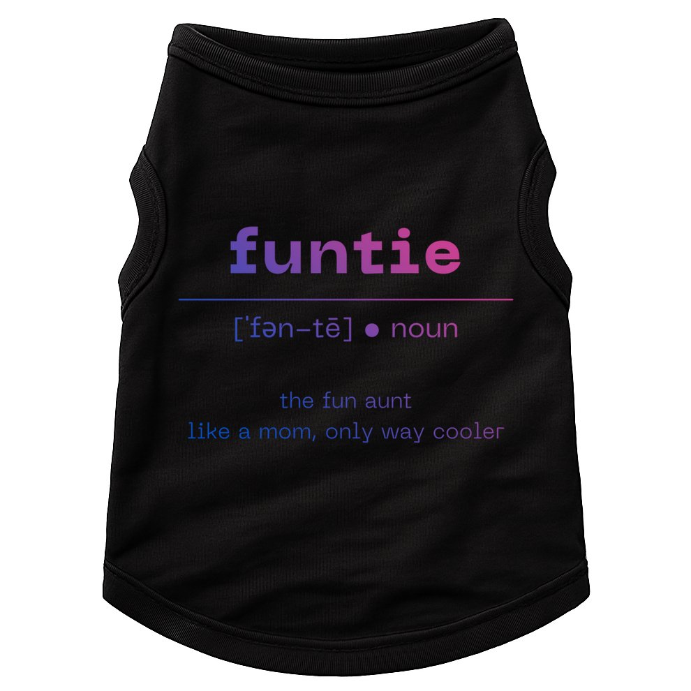 Funtie Fun Auntie Cool Aunt Funny Gift Best Auntie Funny Gift Doggie Tank