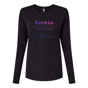 Funtie Fun Auntie Cool Aunt Funny Gift Best Auntie Funny Gift Womens Cotton Relaxed Long Sleeve T-Shirt