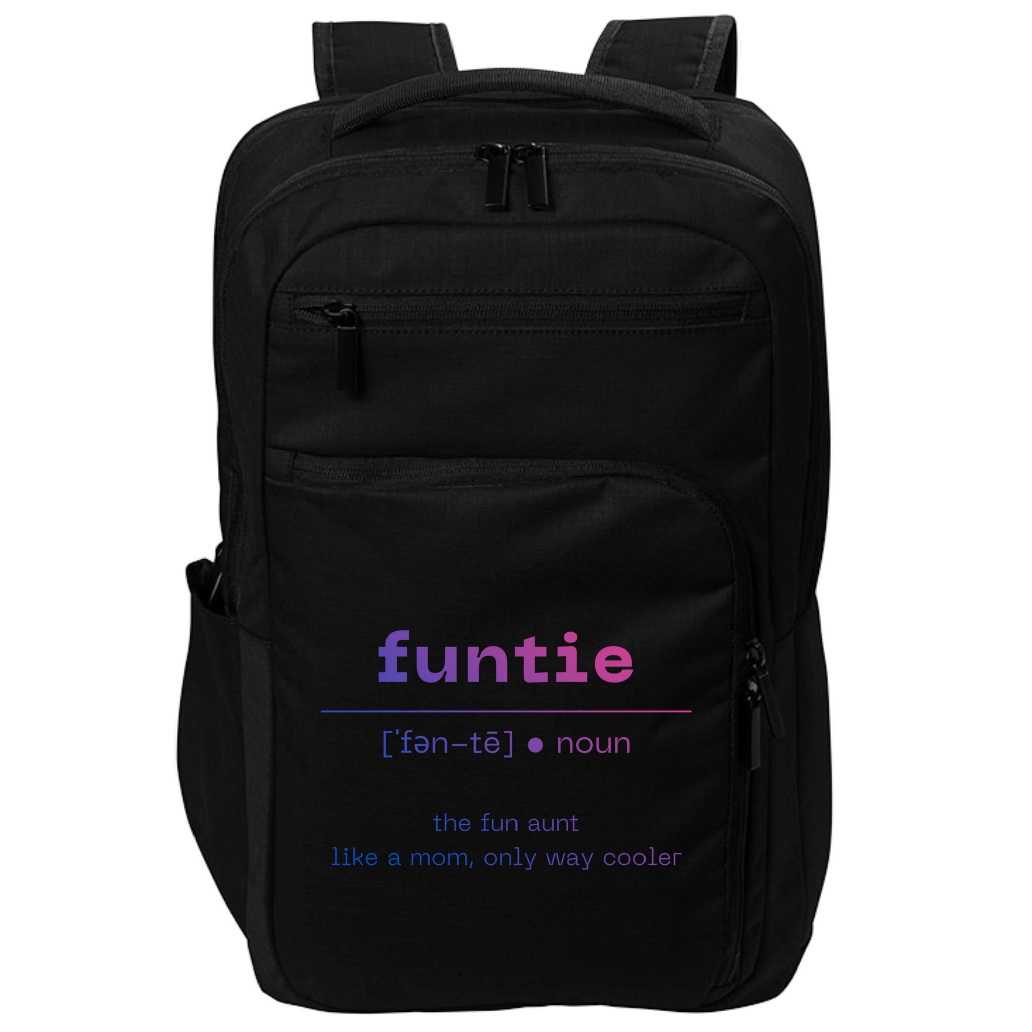 Funtie Fun Auntie Cool Aunt Funny Gift Best Auntie Funny Gift Impact Tech Backpack