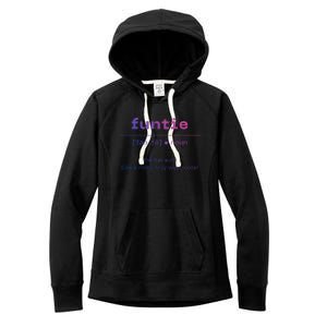 Funtie Fun Auntie Cool Aunt Funny Gift Best Auntie Funny Gift Women's Fleece Hoodie