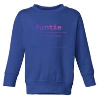 Funtie Fun Auntie Cool Aunt Funny Gift Best Auntie Funny Gift Toddler Sweatshirt