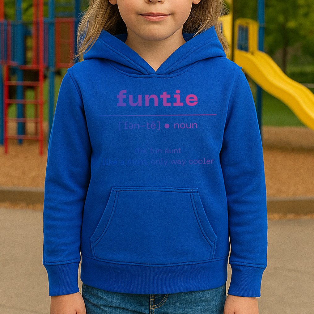 Funtie Fun Auntie Cool Aunt Funny Gift Best Auntie Funny Gift Kids Hoodie