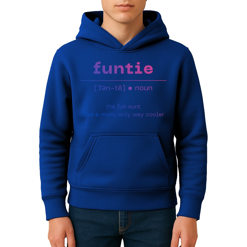 Funtie Fun Auntie Cool Aunt Funny Gift Best Auntie Funny Gift Kids Hoodie
