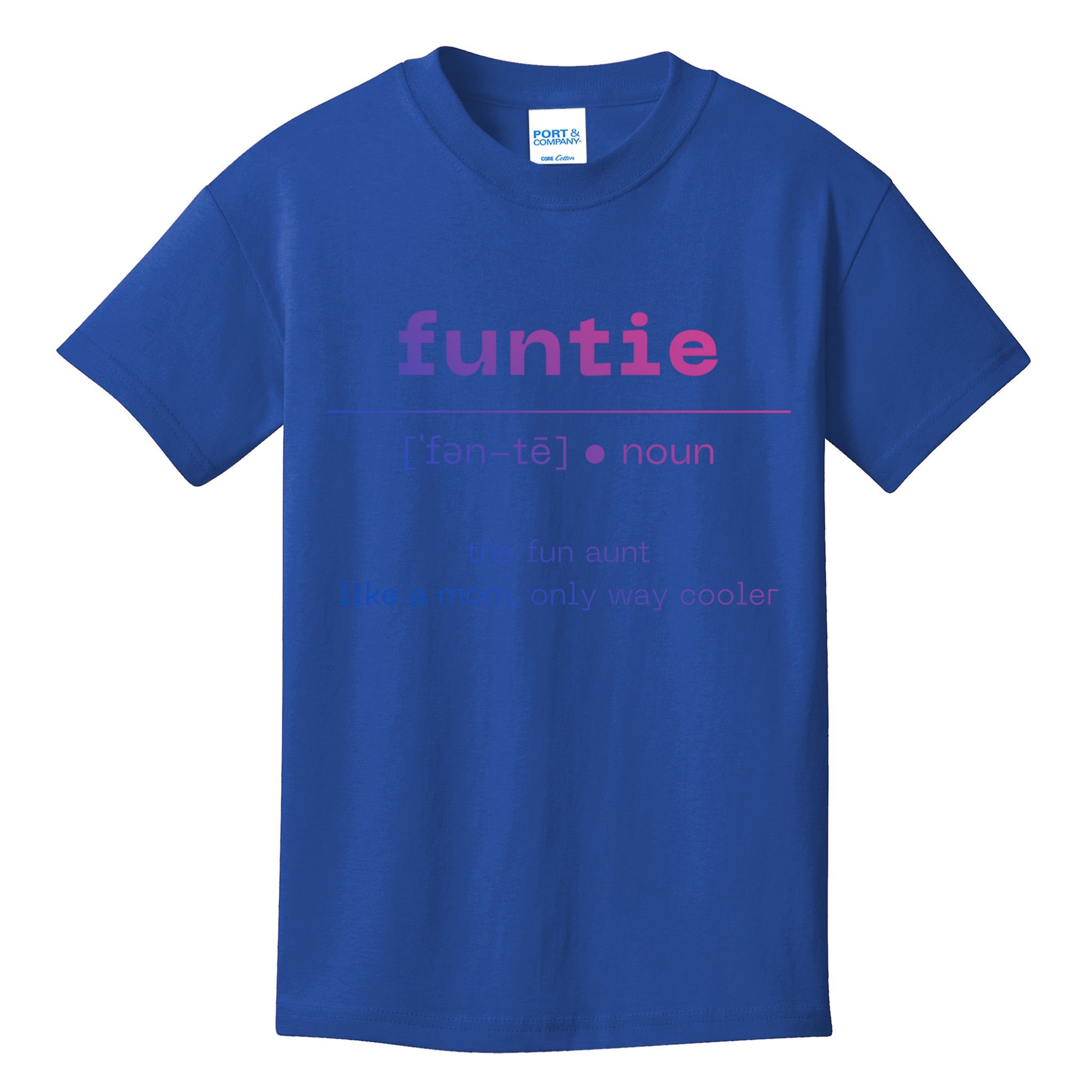 Funtie Fun Auntie Cool Aunt Funny Gift Best Auntie Funny Gift Kids T-Shirt