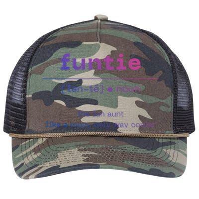 Funtie Fun Auntie Cool Aunt Funny Gift Best Auntie Funny Gift Retro Rope Trucker Hat Cap