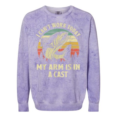 Fishin Fisherman Arm Cast Fish Hunting Colorblast Crewneck Sweatshirt