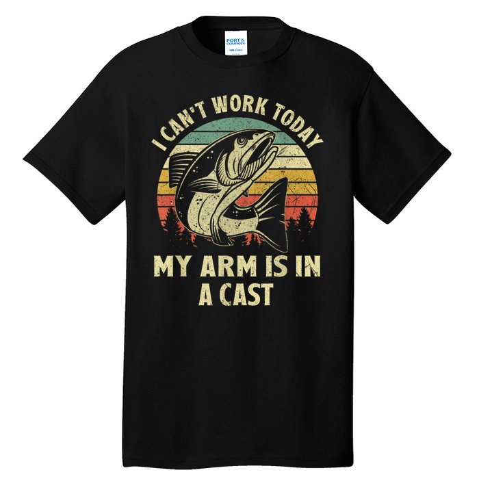 Fishin Fisherman Arm Cast Fish Hunting Tall T-Shirt