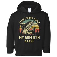 Fishin Fisherman Arm Cast Fish Hunting Toddler Hoodie