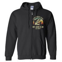 Fishin Fisherman Arm Cast Fish Hunting Full Zip Hoodie