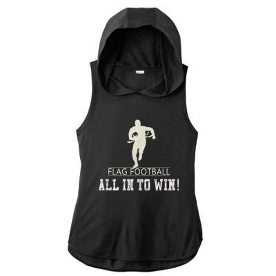 Flag Football Adults Ladies PosiCharge Tri-Blend Wicking Draft Hoodie Tank