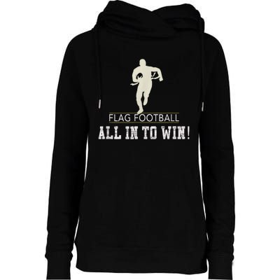 Flag Football Adults Womens Funnel Neck Pullover Hood