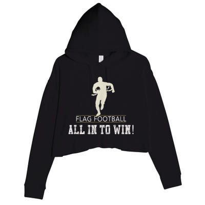 Flag Football Adults Crop Fleece Hoodie