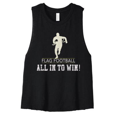 Flag Football Adults Women's Racerback Cropped Tank