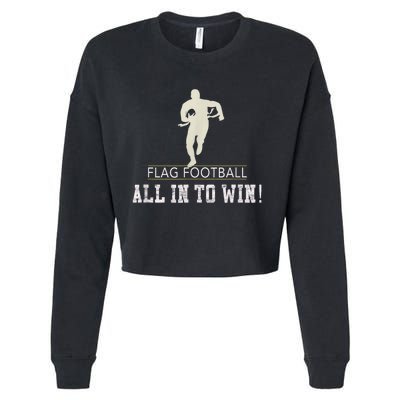 Flag Football Adults Cropped Pullover Crew