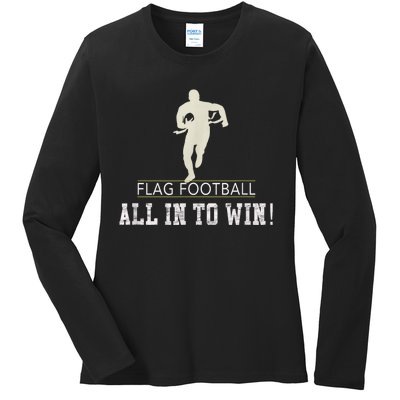 Flag Football Adults Ladies Long Sleeve Shirt