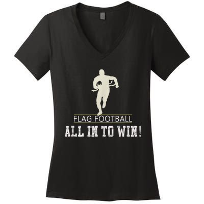 Flag Football Adults Women's V-Neck T-Shirt