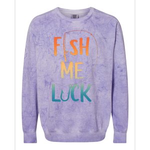 Funny Fishing Art For Fisherman Boat Fly Fish Colorblast Crewneck Sweatshirt