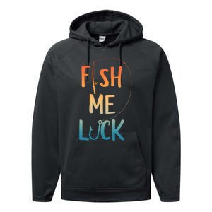 Funny Fishing Art For Fisherman Boat Fly Fish Performance Fleece Hoodie