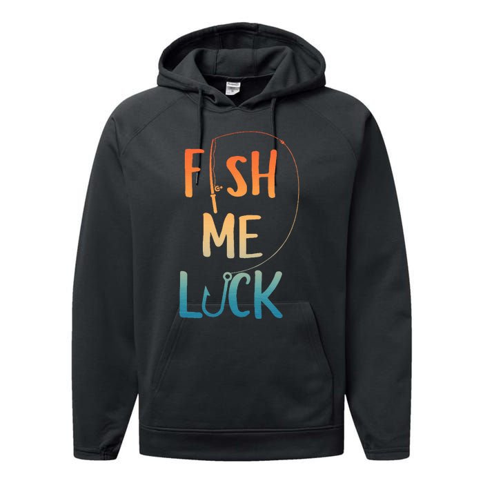 Funny Fishing Art For Fisherman Boat Fly Fish Performance Fleece Hoodie