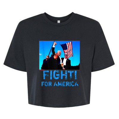 Fight For America Fight For Trump Gift Bella+Canvas Jersey Crop Tee