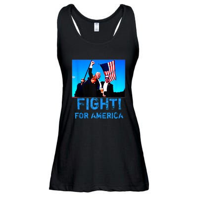 Fight For America Fight For Trump Gift Ladies Essential Flowy Tank