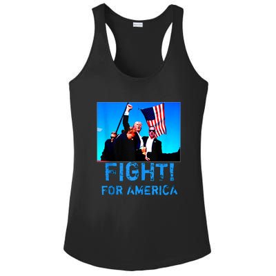 Fight For America Fight For Trump Gift Ladies PosiCharge Competitor Racerback Tank