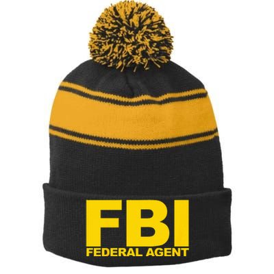 FBI Federal Agent Stripe Pom Pom Beanie