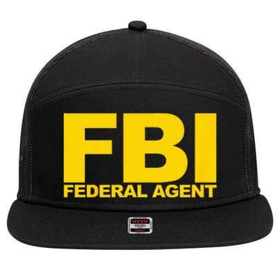 FBI Federal Agent 7 Panel Mesh Trucker Snapback Hat