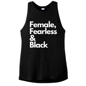 Female Fearless And Black Ladies PosiCharge Tri-Blend Wicking Tank